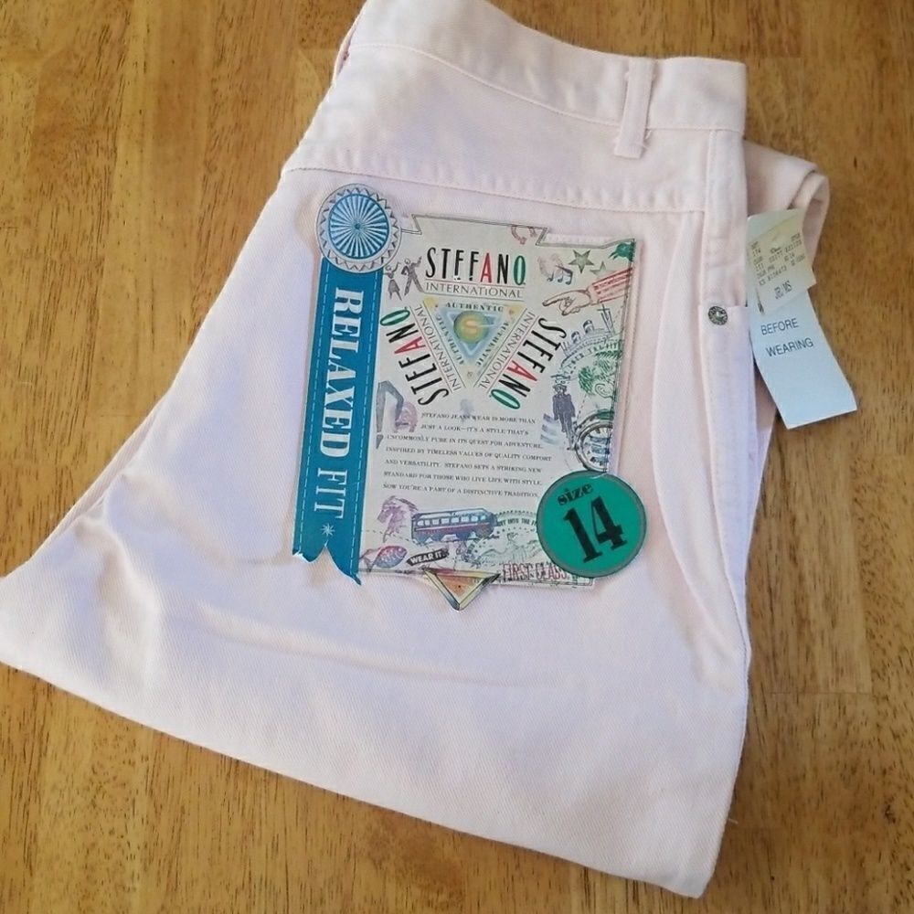 𝅺VINTAGE Stefano International Pink Lady Denim Deadstock New Old Stock  NOS